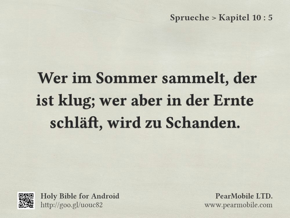 Sprueche, Kapitel 10:5
